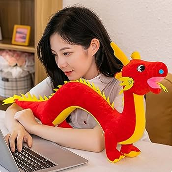 Amazon.co.jp: ドラゴン ぬいぐるみ 中華龍 人形 大きい 可愛い
